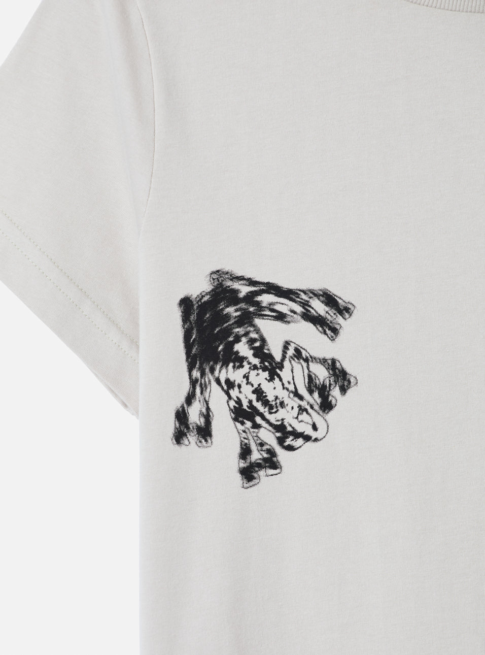 Camiseta slim fit estampa sapo | creme