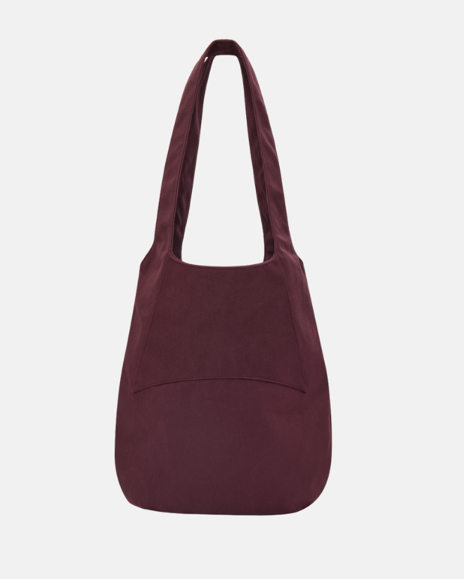 Bolsa de ombro recorte H de algodão | Roxa