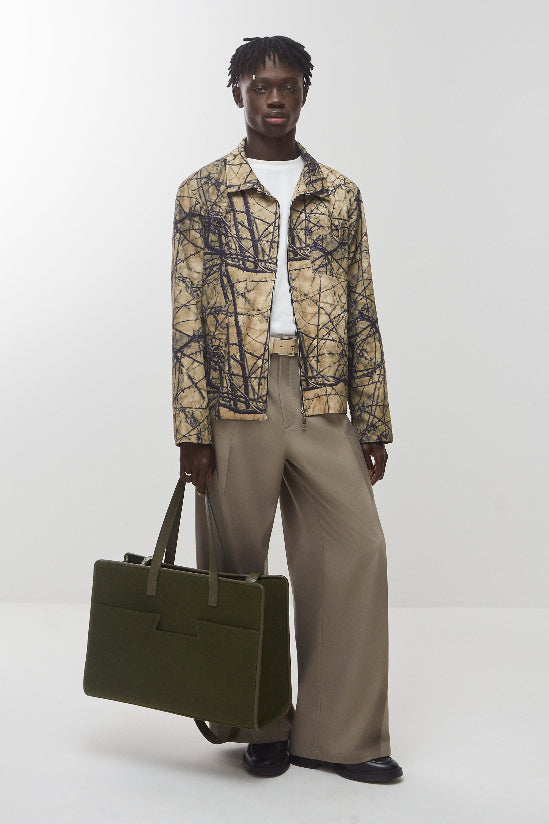 Bolsa tote grande pocket h | verde