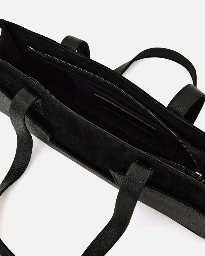 Bolsa tote pequena pocket h | preto
