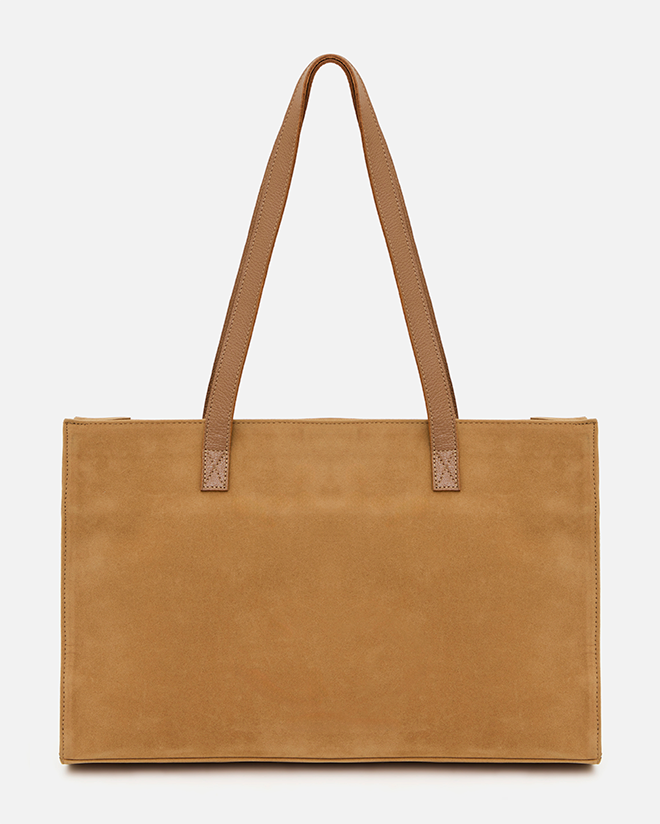Bolsa tote média pocket h | caqui