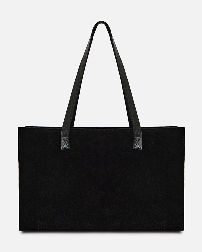 Bolsa tote média pocket h | preto
