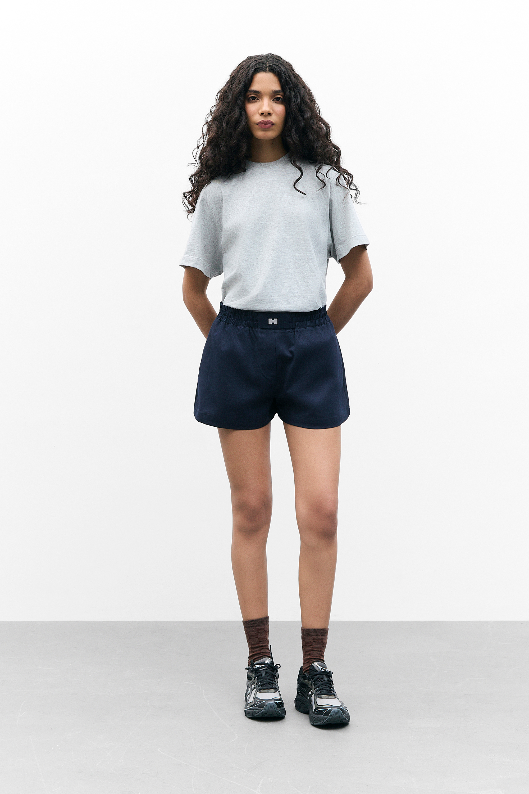 Combo camiseta regular fit | cinza mescla + off white