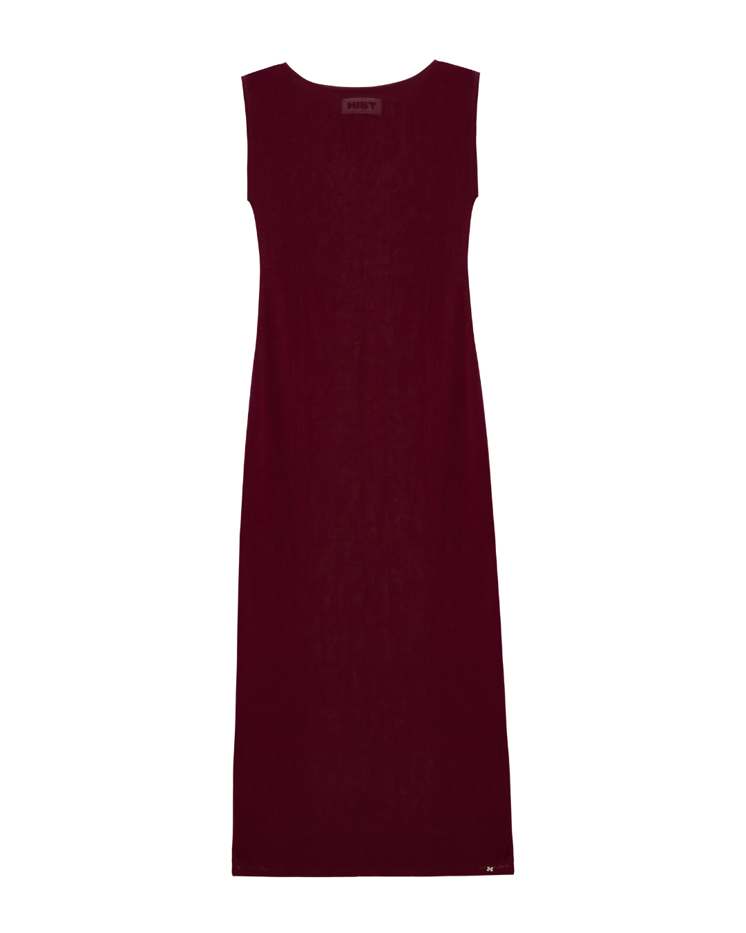 Vestido tricot slim transparente | bordô