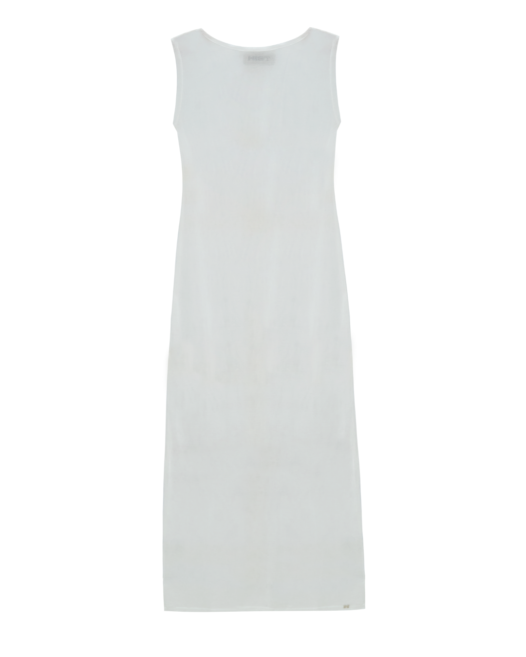 Vestido tricot slim transparente | branco