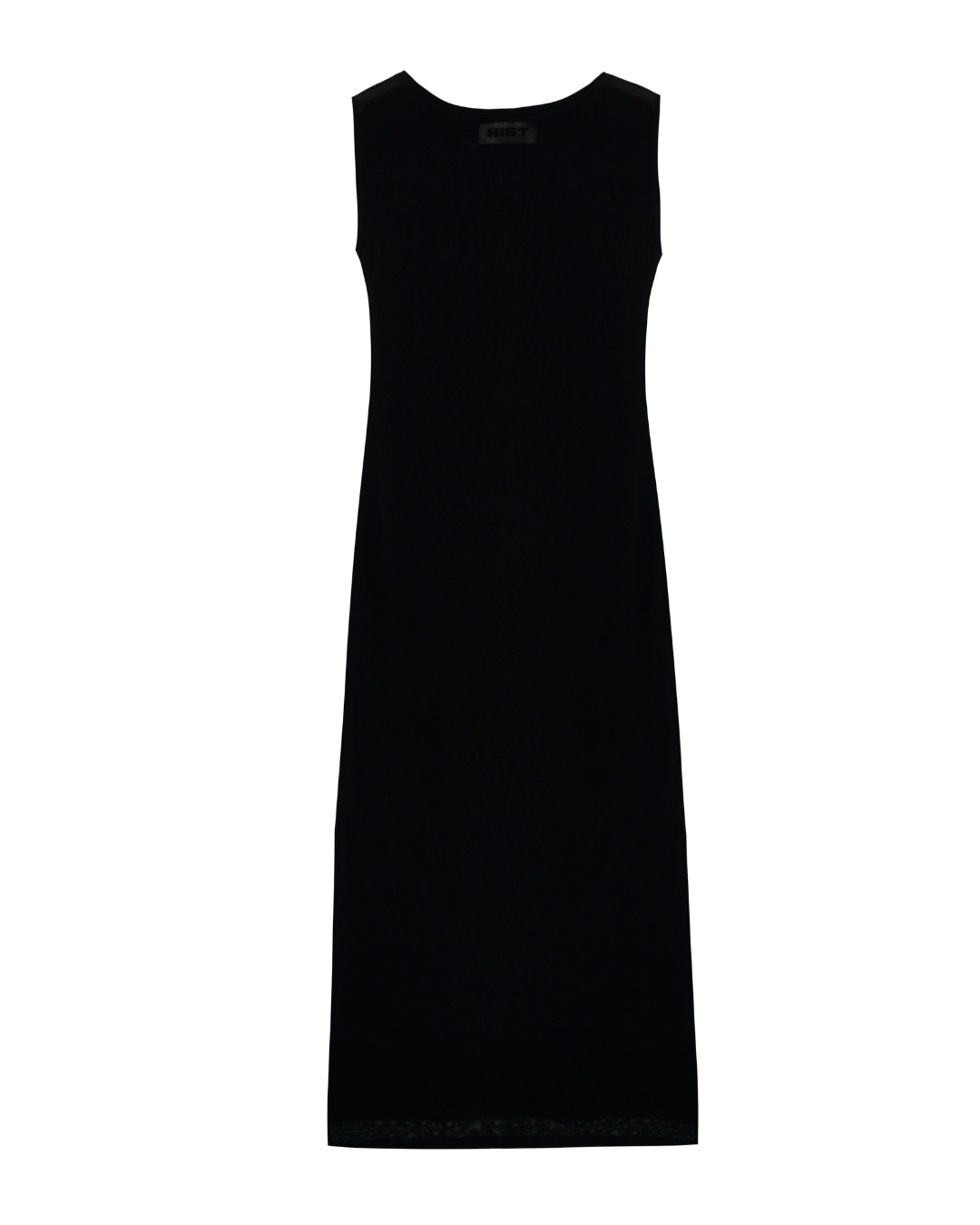 Vestido tricot slim transparente | preto