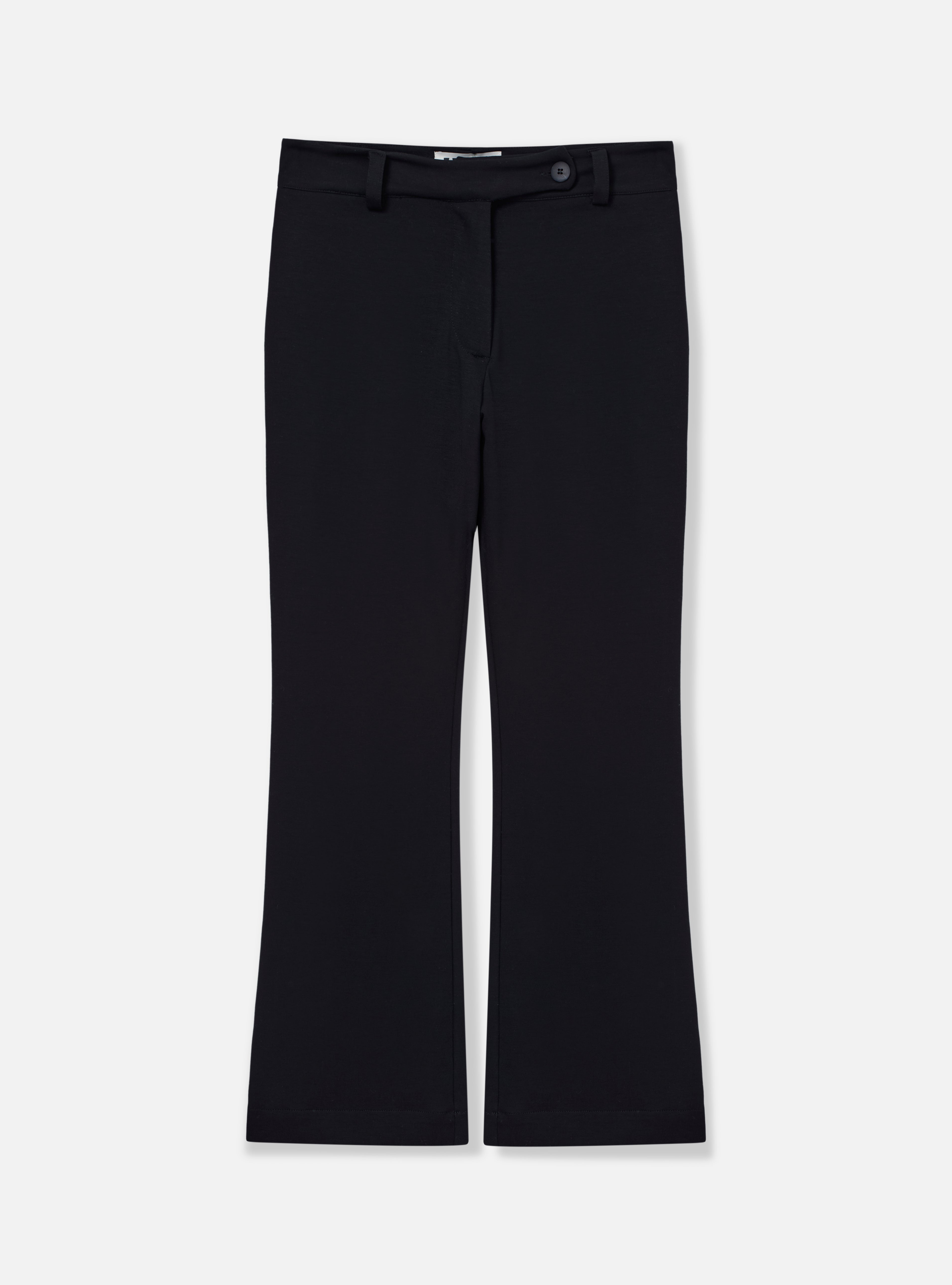 Calça boot cut de malha | Preta