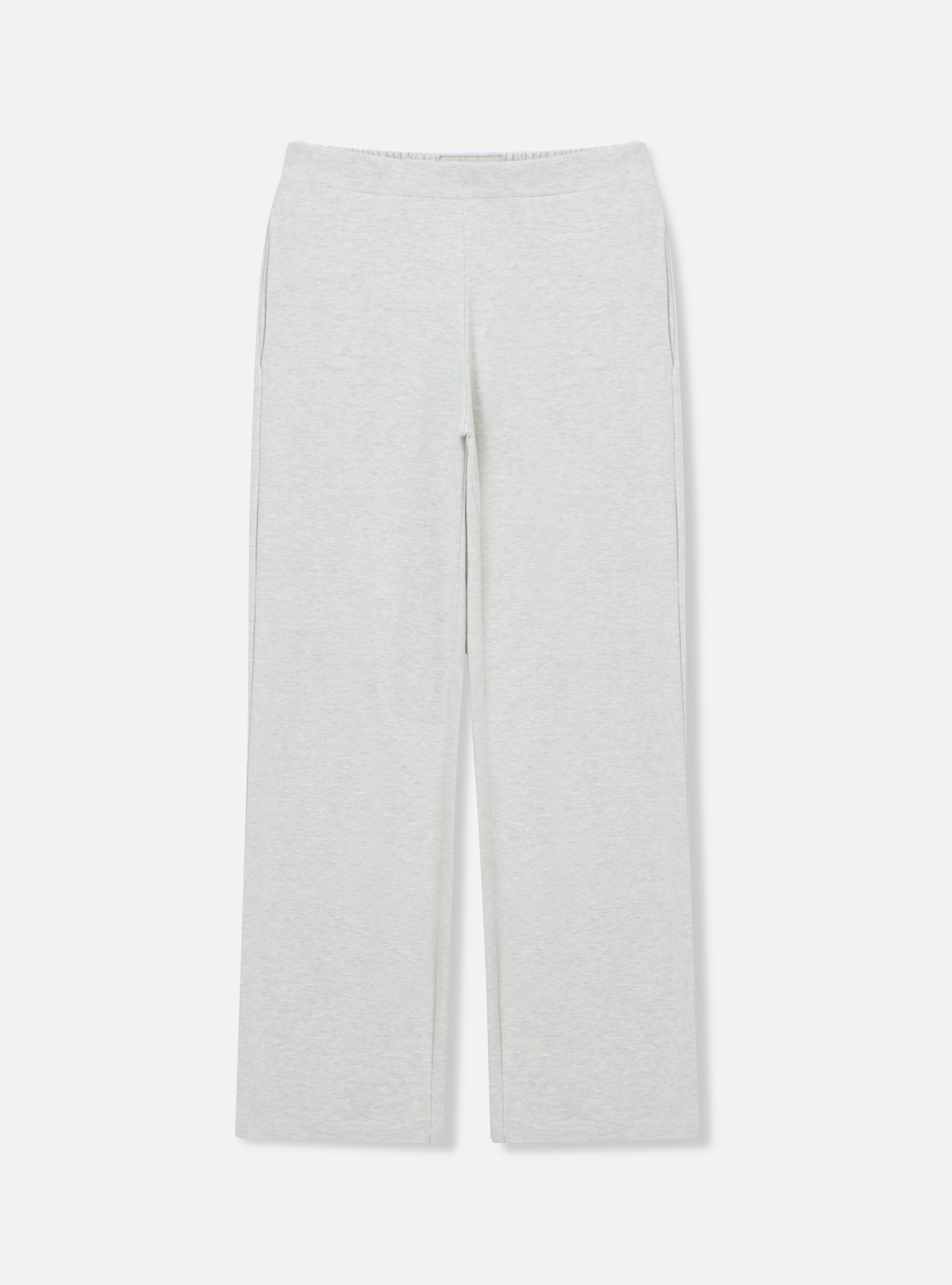 Calça cós elástico | Mescla cinza claro