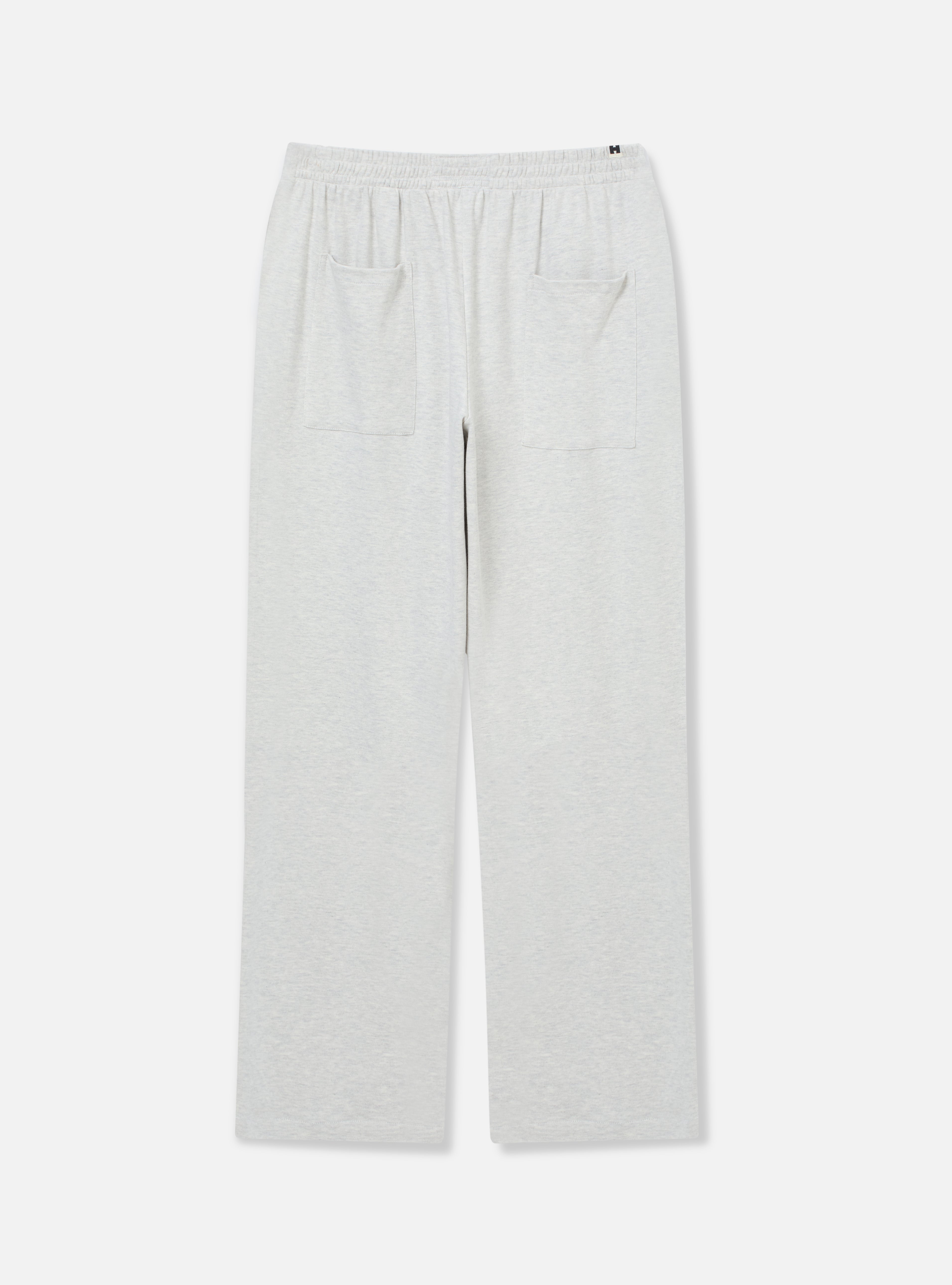 Calça cós elástico | Mescla cinza claro