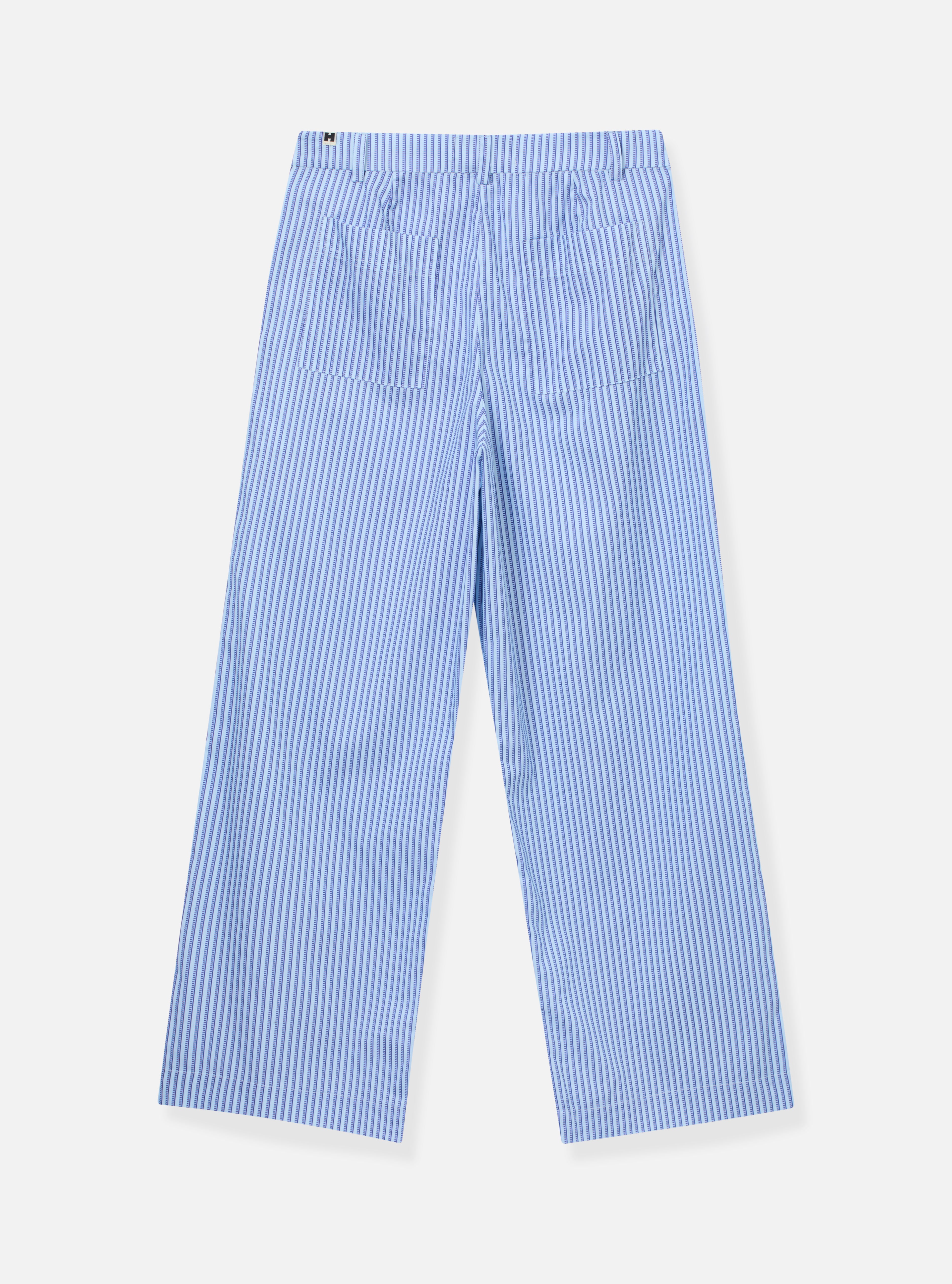 Calça reta loose fit com estampa listrada | Azul