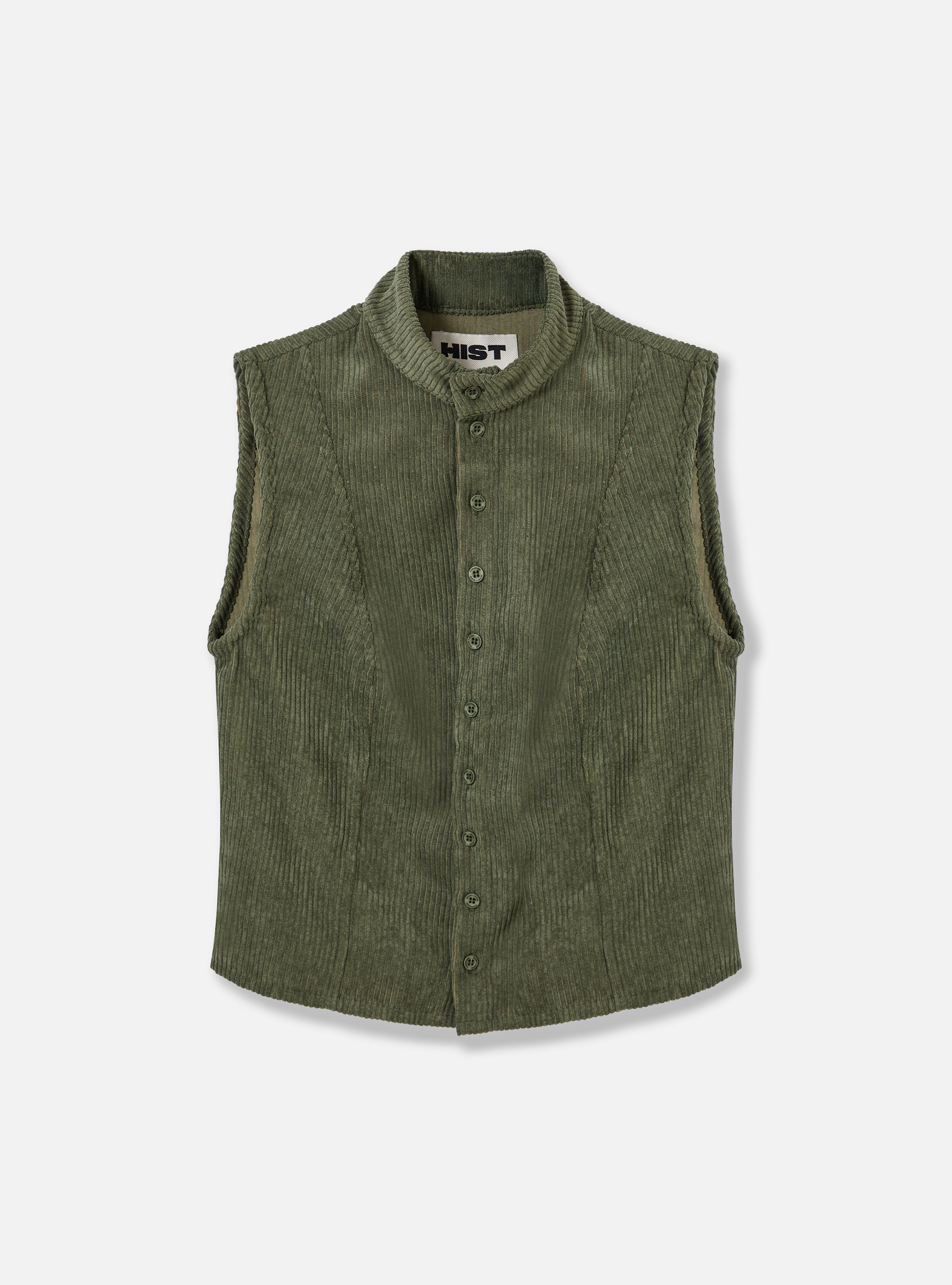 Blusa de cotelê slim fit | verde