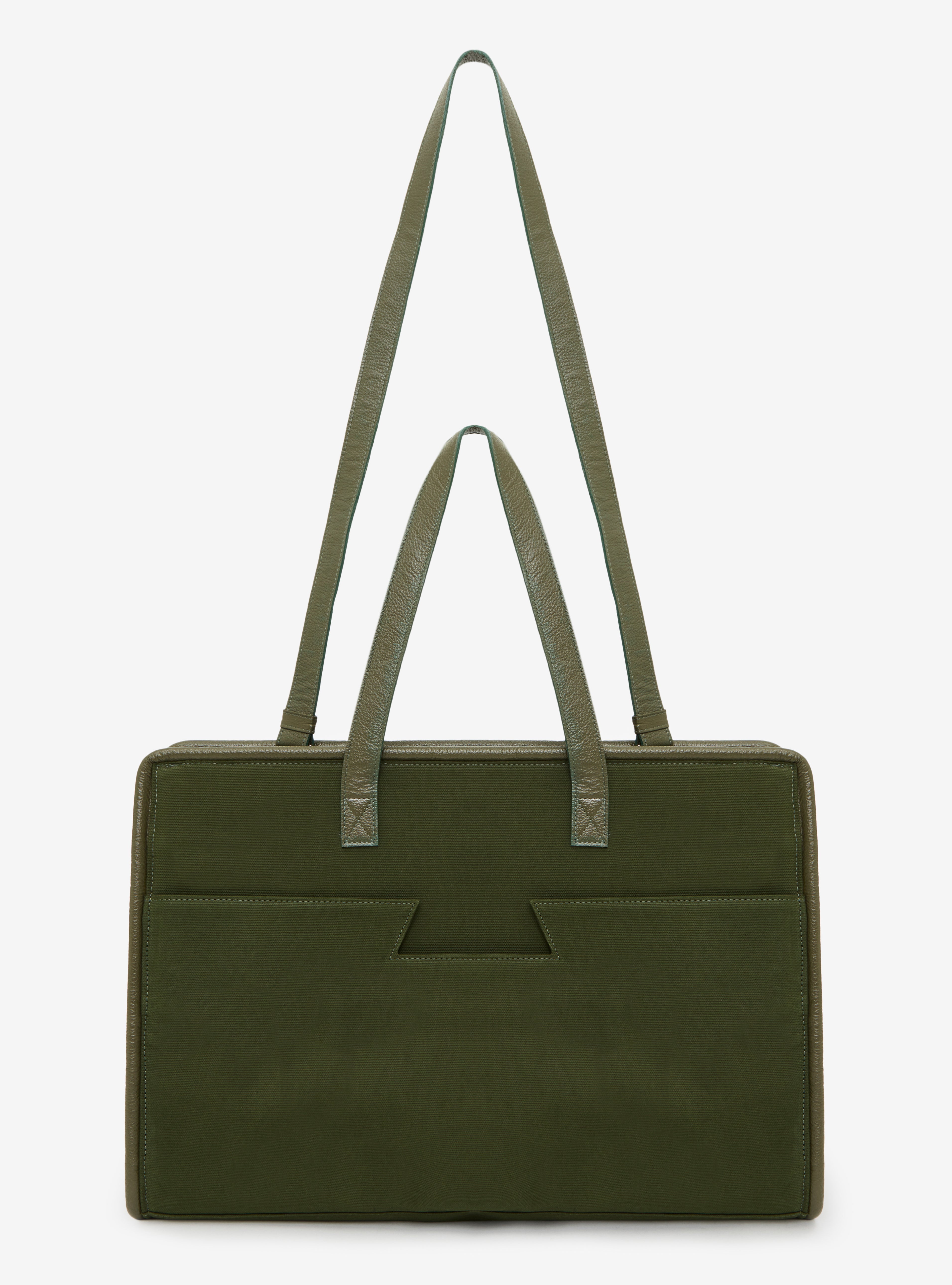 Bolsa tote grande pocket h | verde