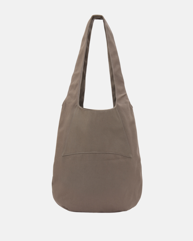 Bolsa de ombro recorte H de algodão | Chumbo
