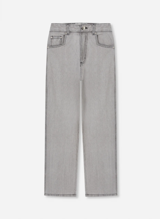 CALÇA JEANS LOOSE FIT LAVAGEM CINZA