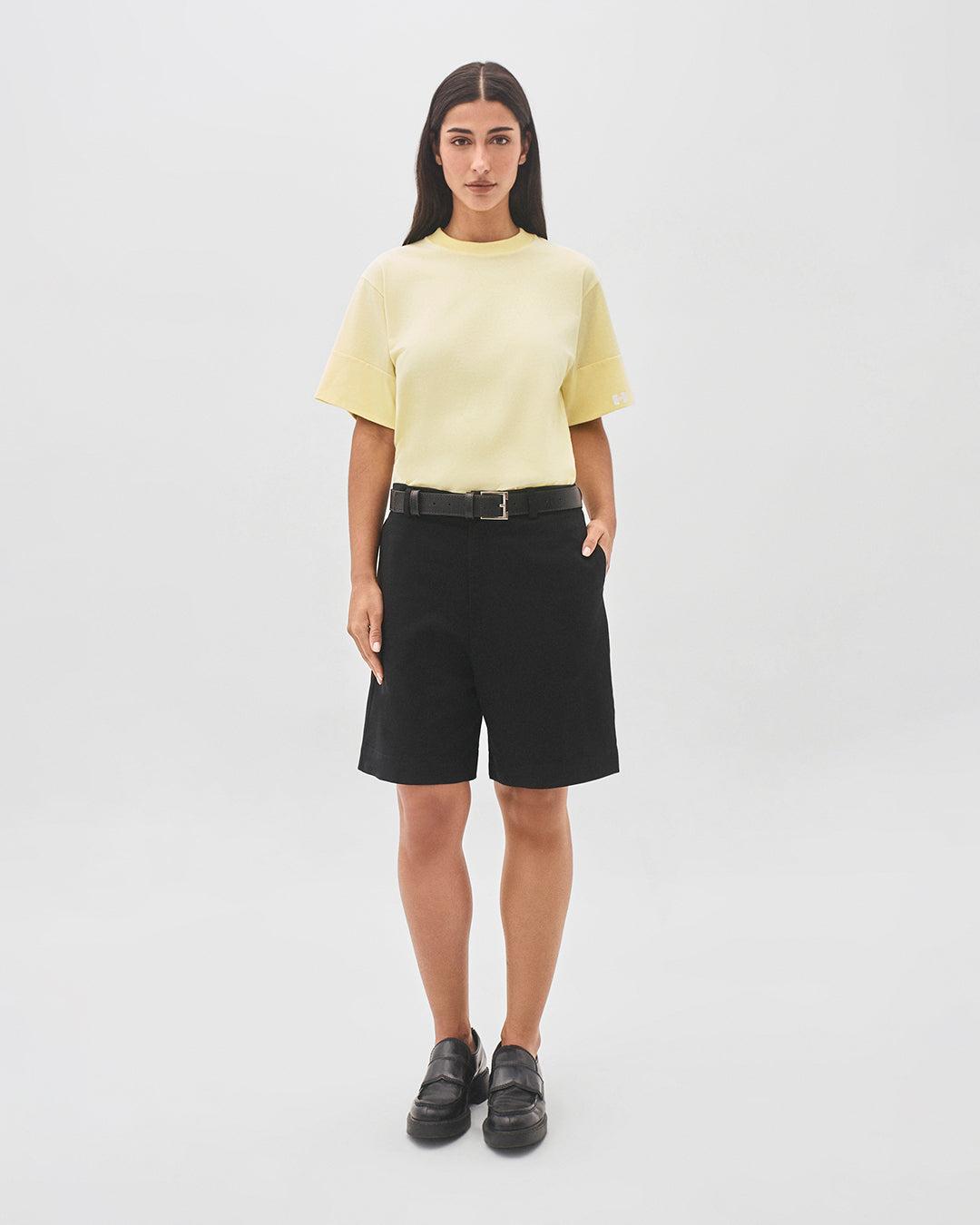 Camiseta box amarela clara