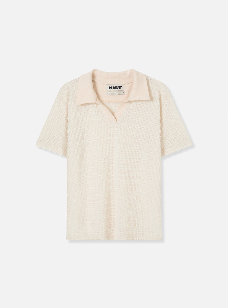 Camisa Polo de Tricot off white