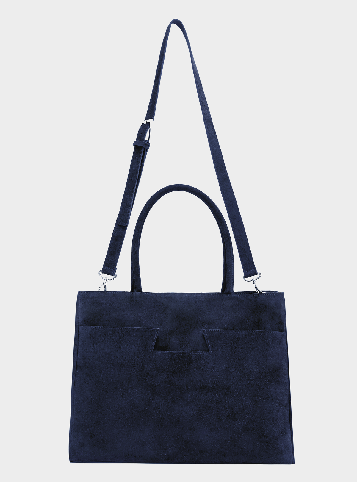BOLSA TOTE POCKET "H" GRANDE | CAMURÇA AZUL