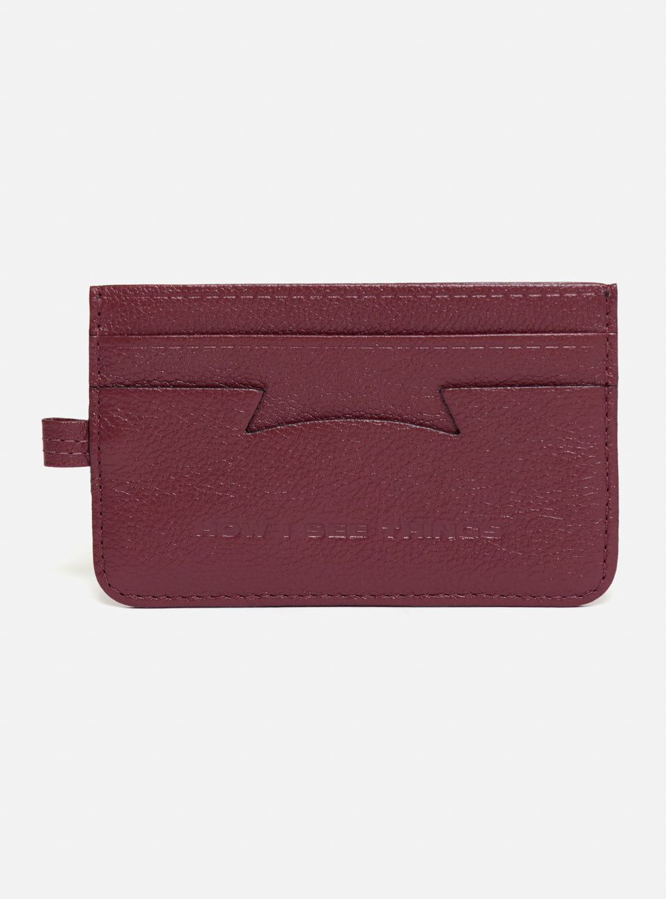 Porta-cartão pocket h | bordô