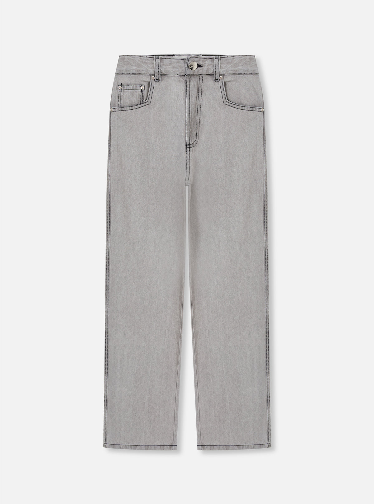 CALÇA JEANS LOOSE FIT LAVAGEM CINZA