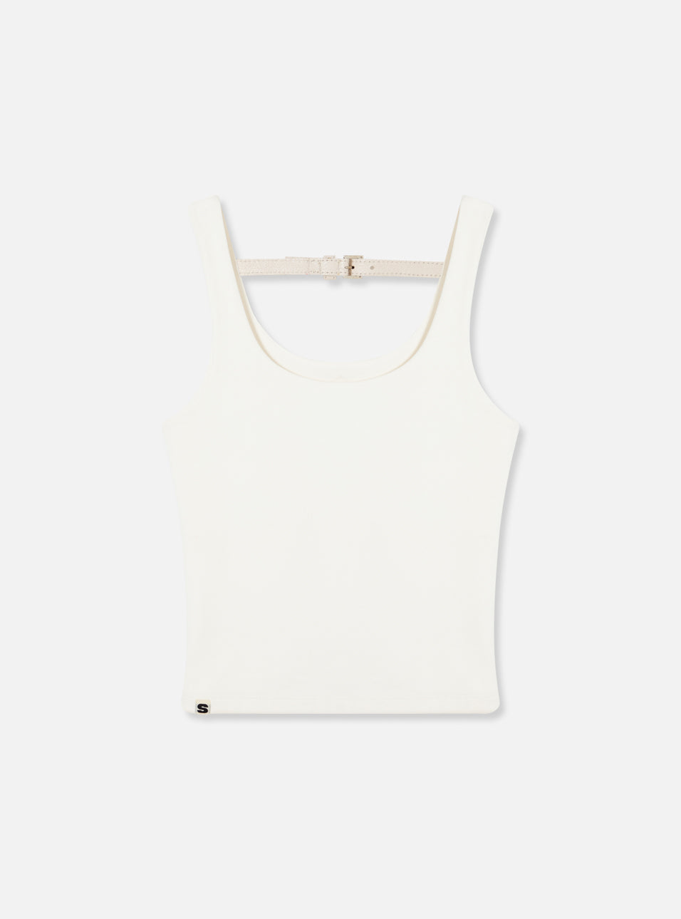 Regata slim fit fivela H branco