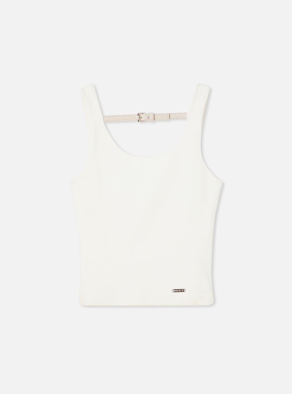 Regata slim fit fivela H branco