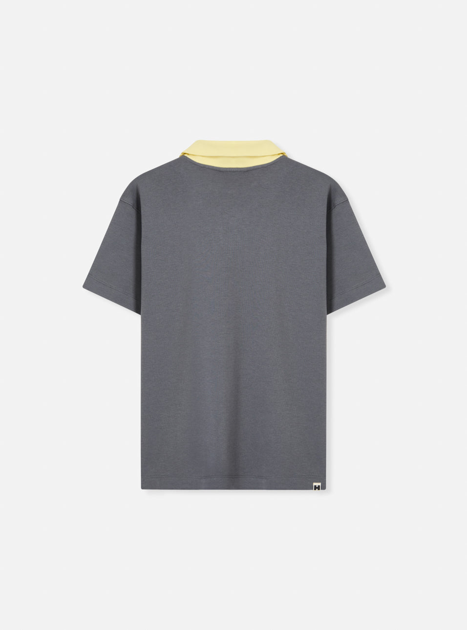 Camiseta polo bicolor cinza
