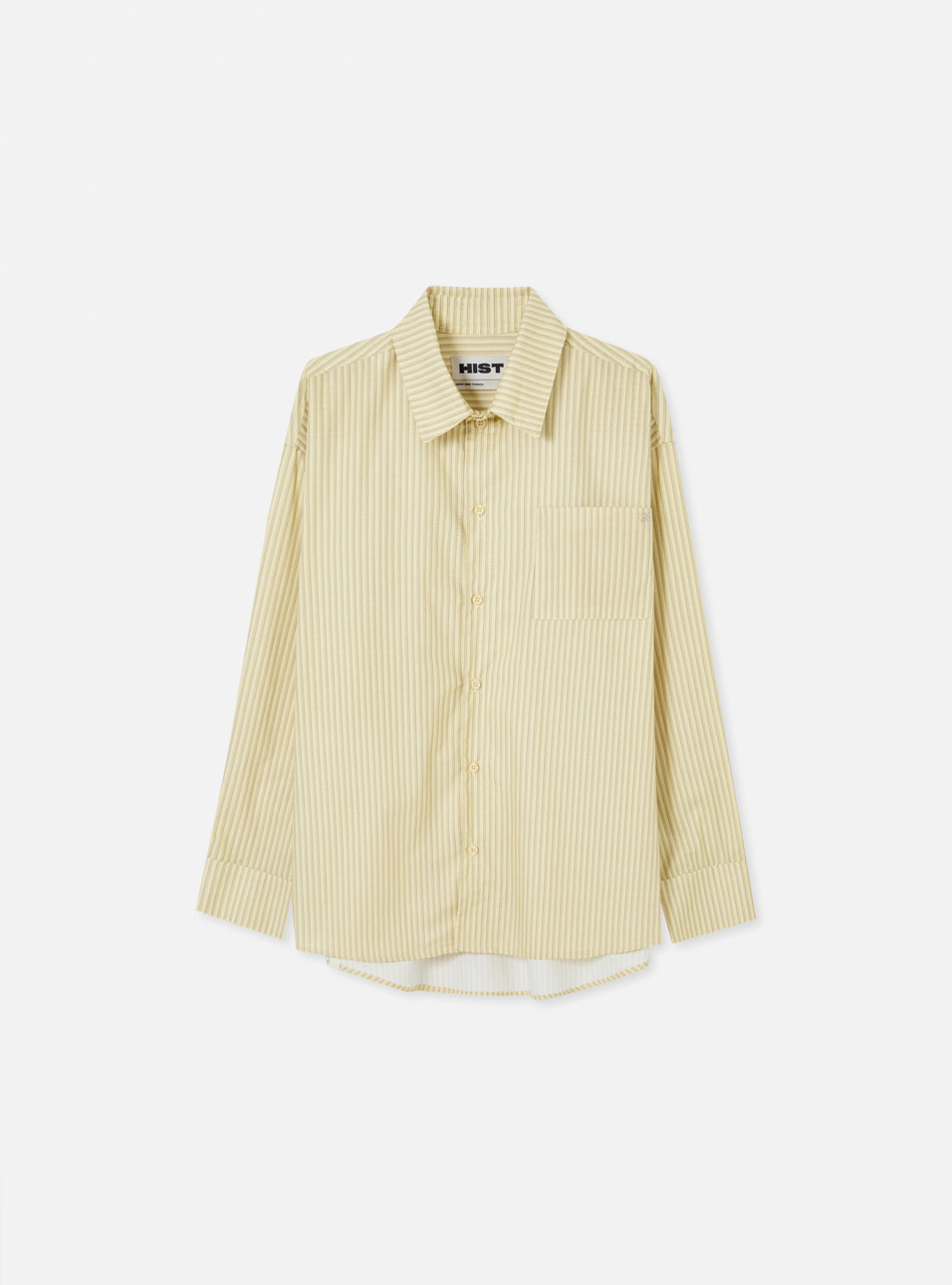 Camisa manga longa estampa listrada amarelo