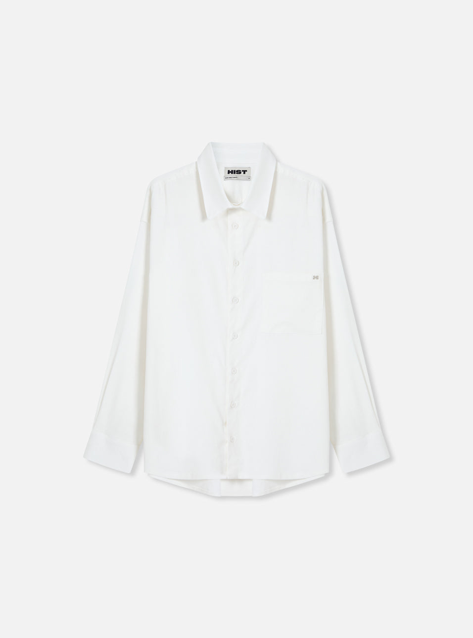 Camisa manga longa de linho com viscose off white
