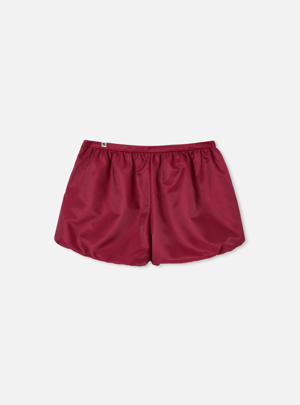 Short curto balonê bordô