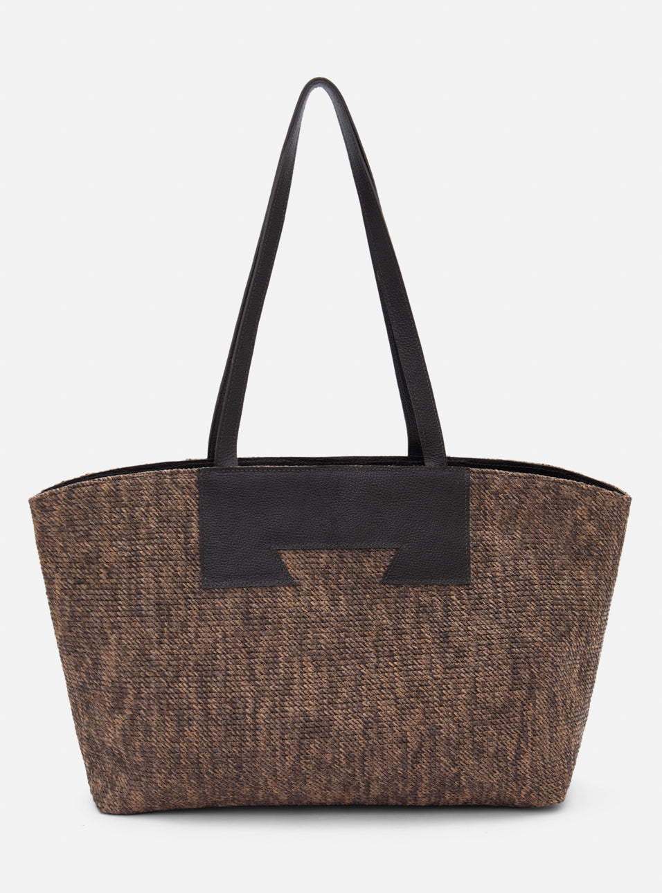 Bolsa tote média de palha