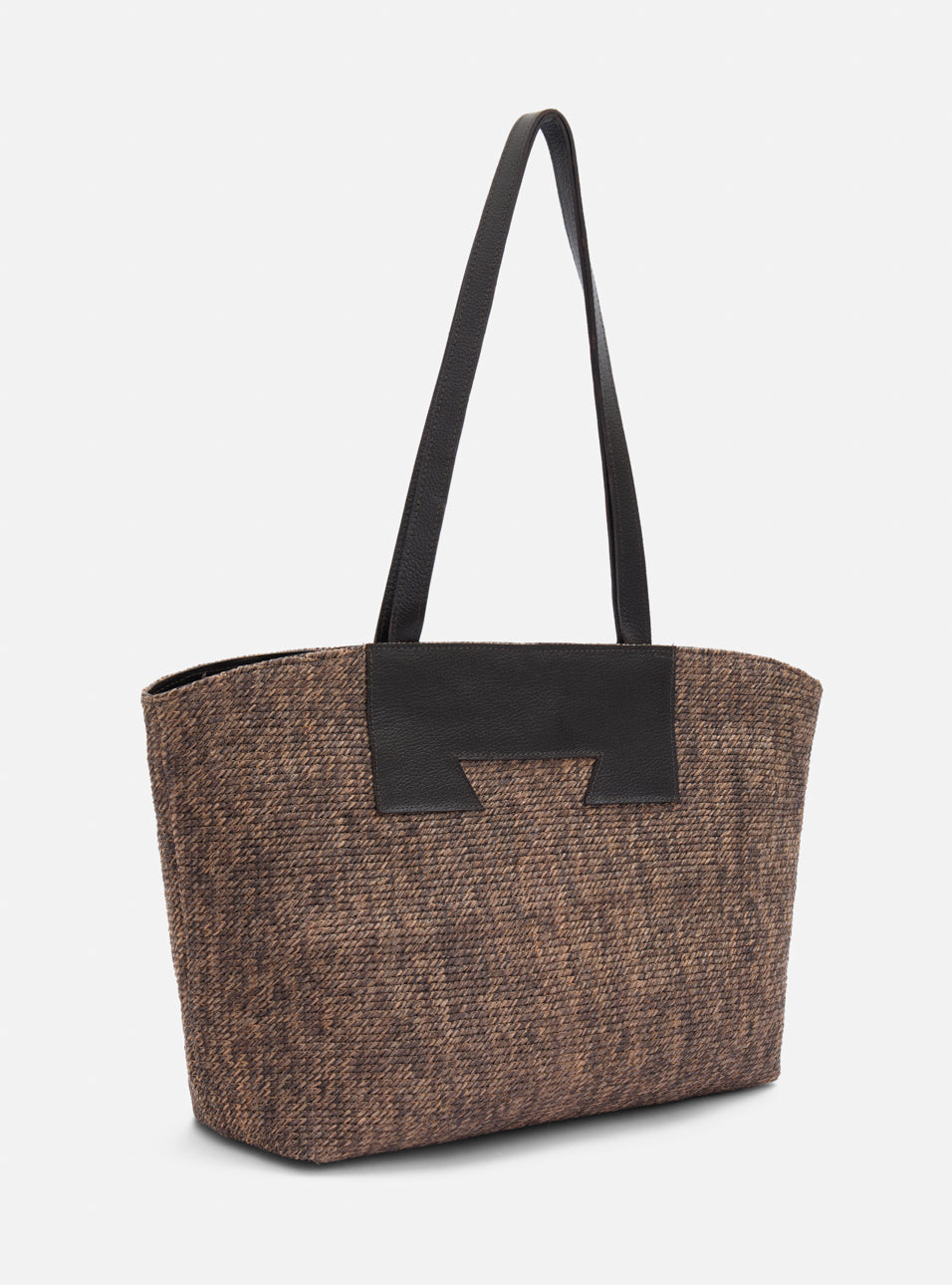 Bolsa tote média de palha