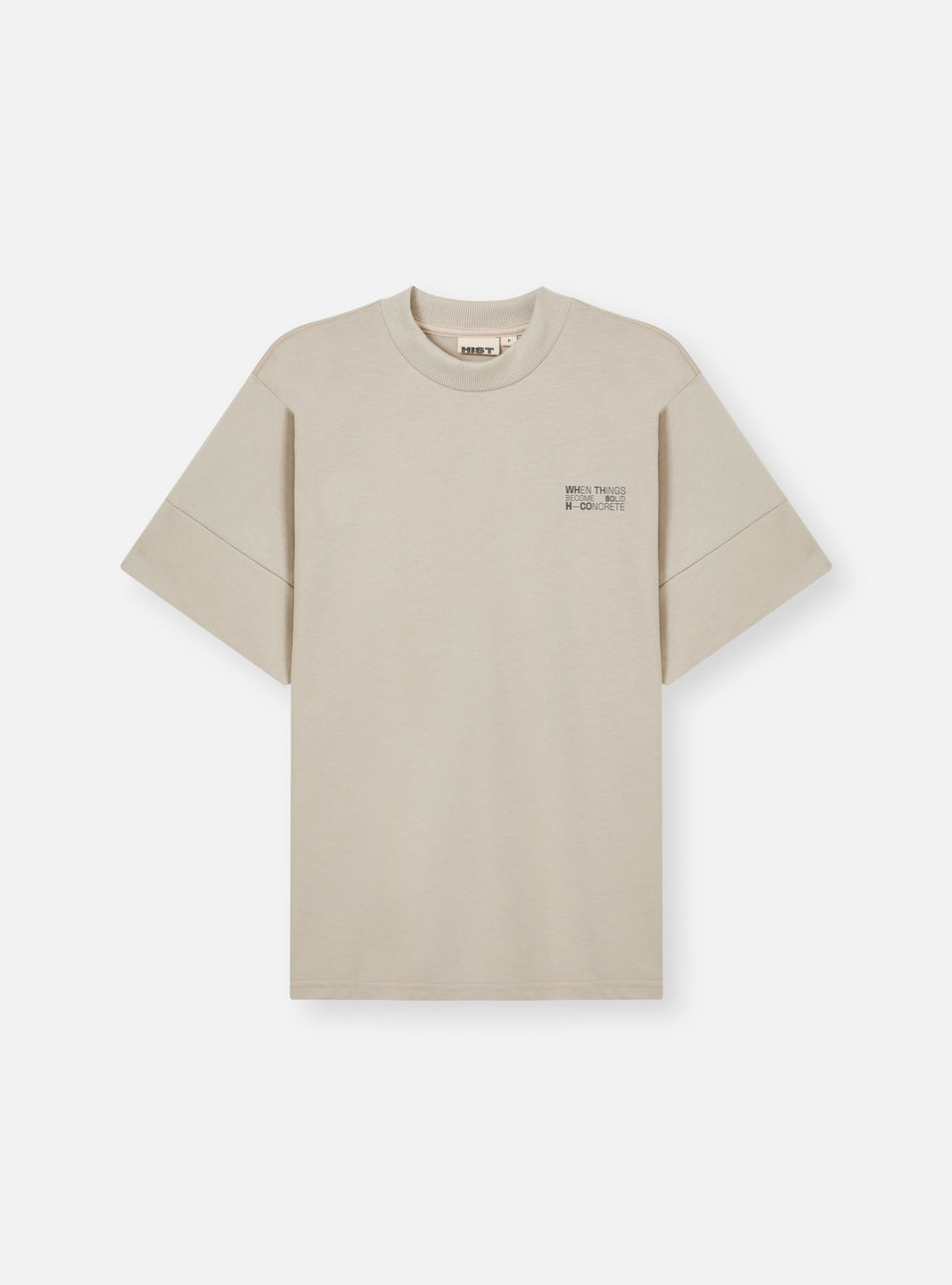 Camiseta Box Concrete Bege HIST, vista frontal