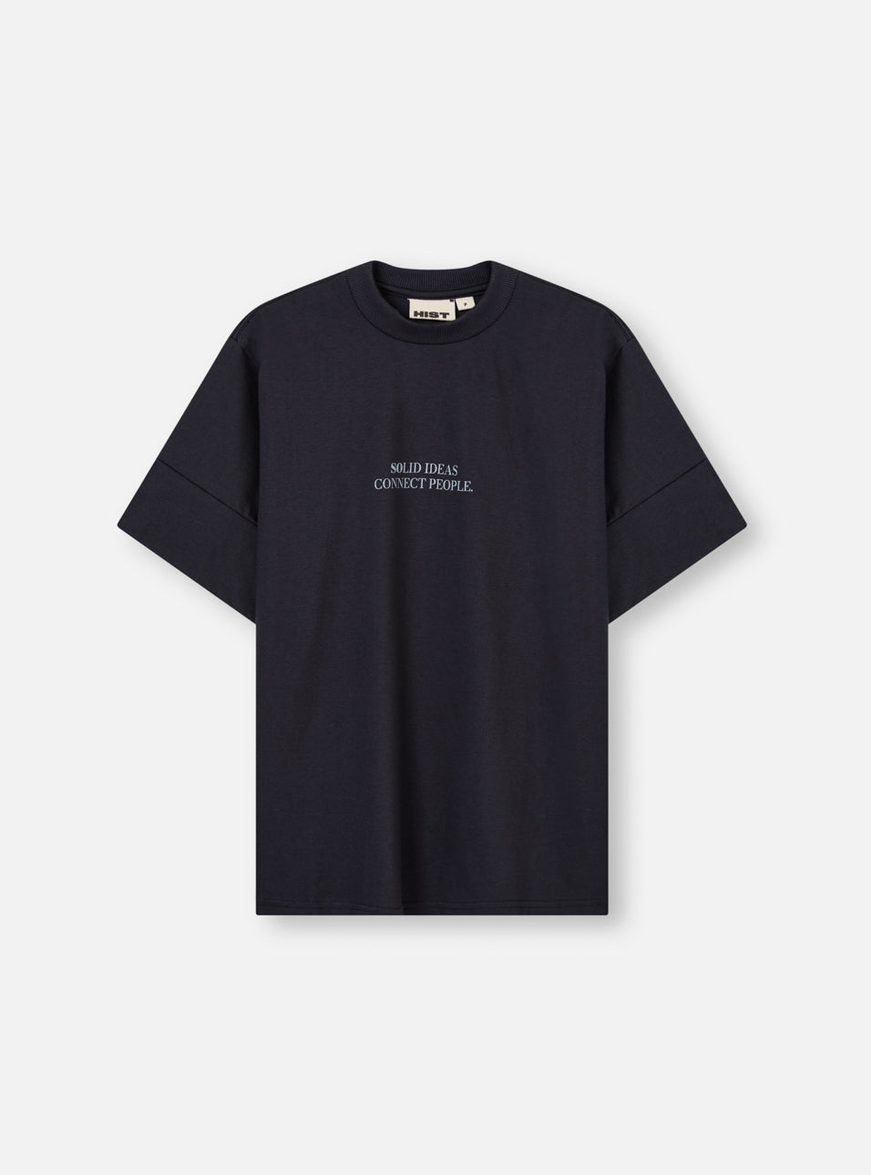 Camiseta Box Solid Ideas Cinza Chumbo HIST, vista frontal