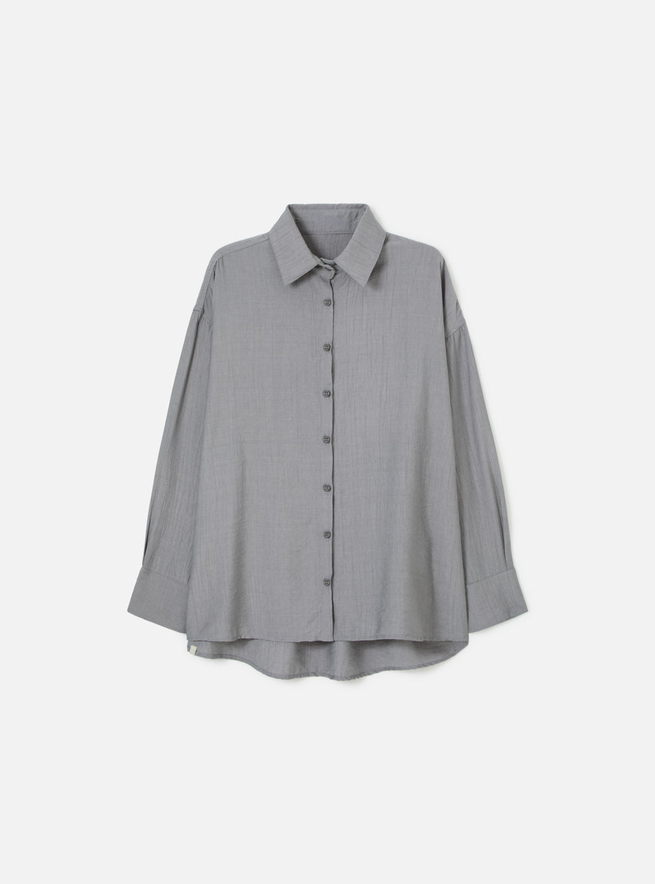 Camisa Manga Longa Cinza Claro HIST, vista frontal