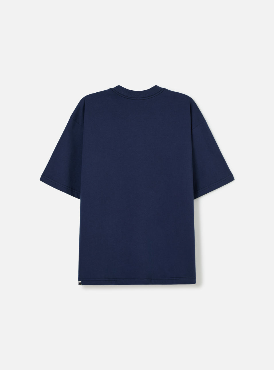 Camiseta Lisa Logo Azul Marinho HIST, detalhe da peça