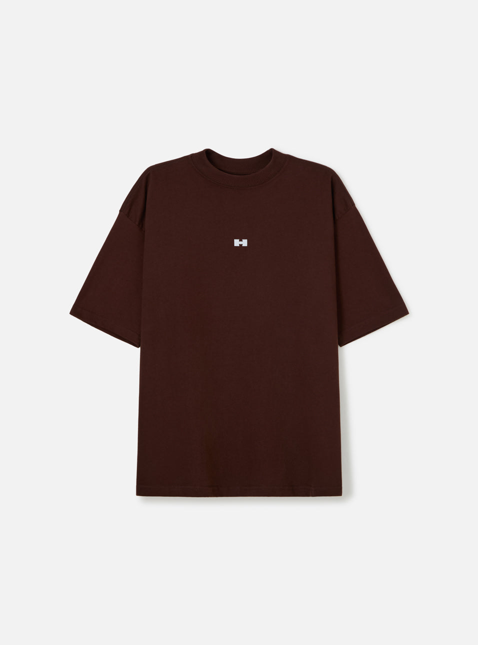 Camiseta Lisa Logo Marrom HIST, vista frontal
