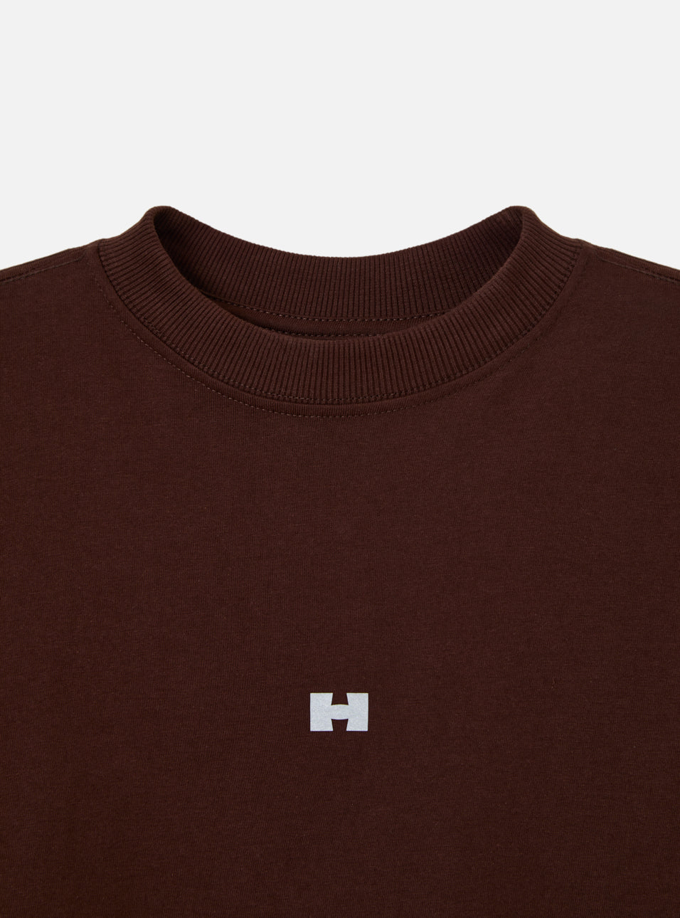 Camiseta Lisa Logo Marrom HIST, vista traseira