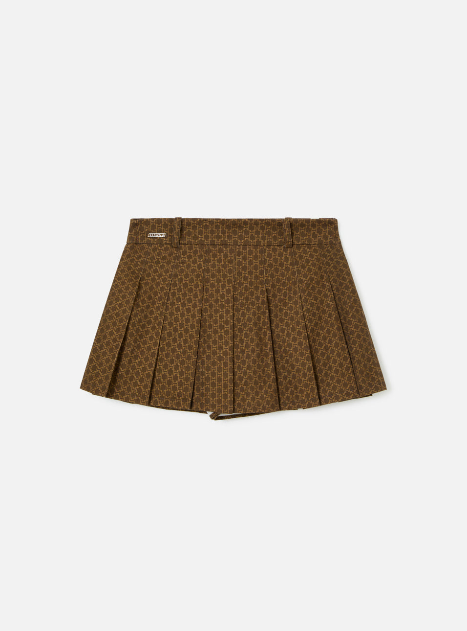 SHORT SAIA DE ALFAIATARIA COM PREGAS | ESTAMPA MONOGRAMA H