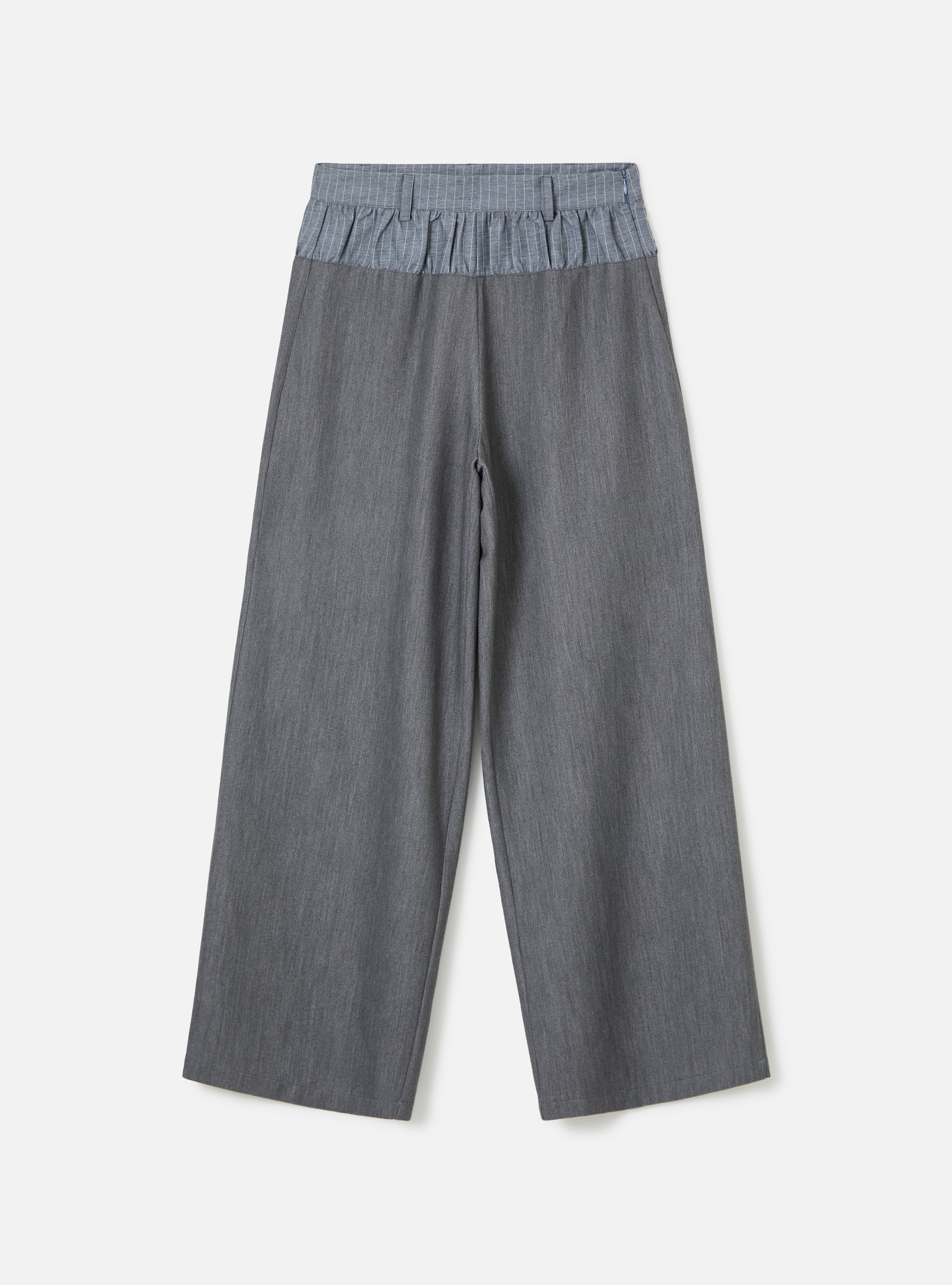 CALÇA WIDE LEG CÓS DUPLO | CINZA