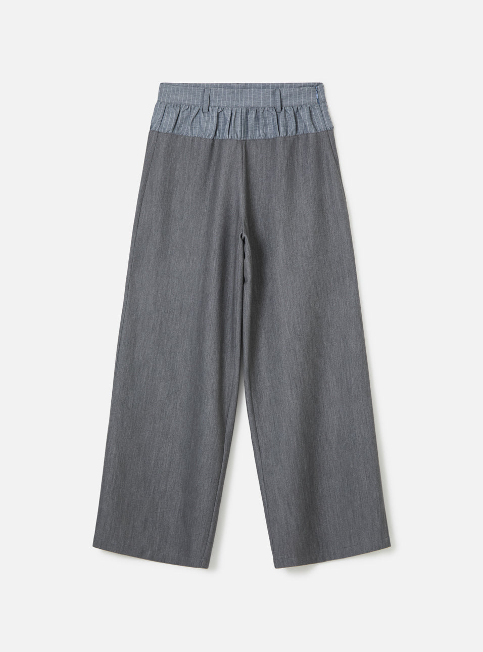 CALÇA WIDE LEG CÓS DUPLO | CINZA