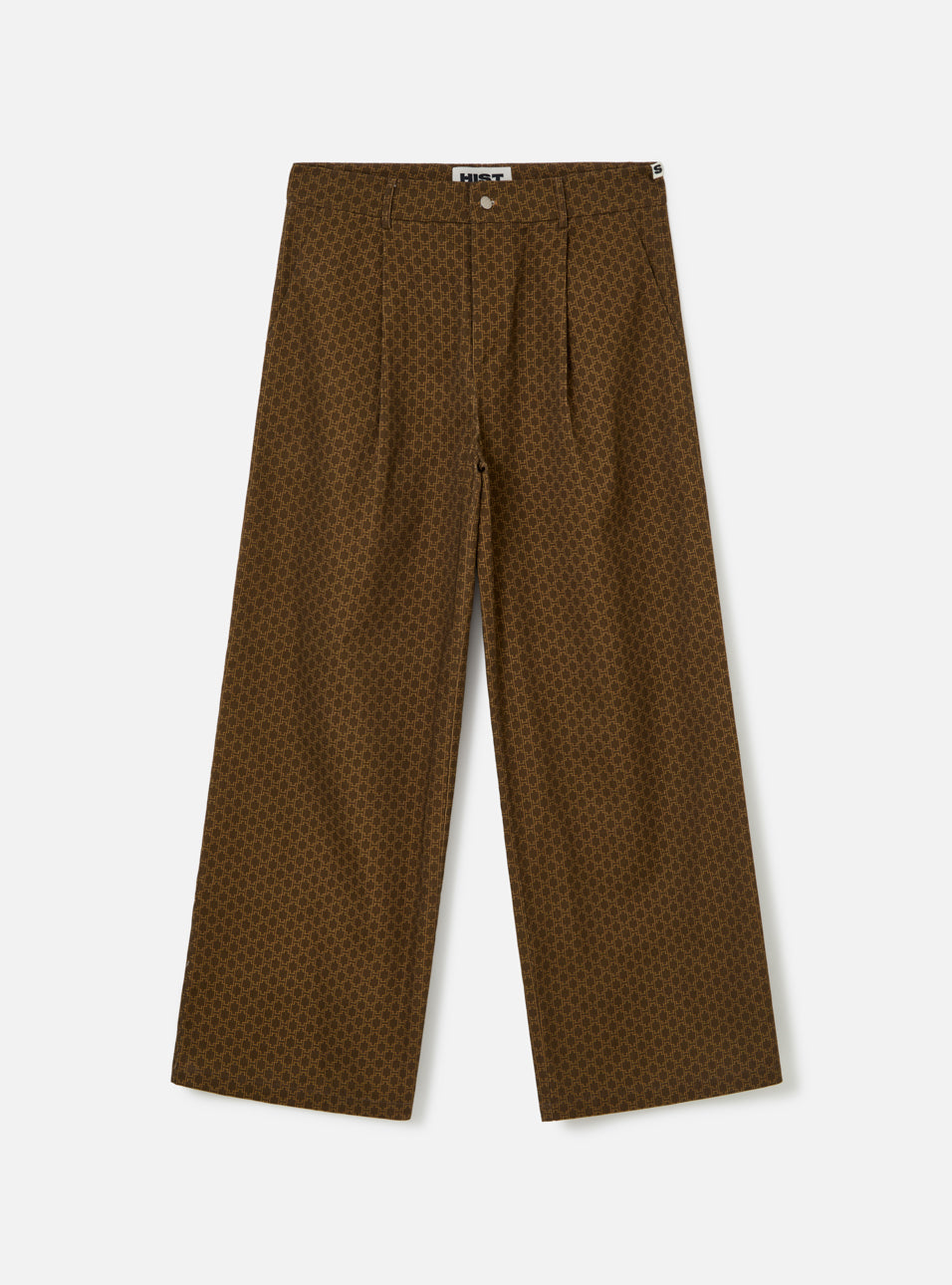 CALÇA WIDE LEG DE SARJA | ESTAMPA MONOGRAMA H